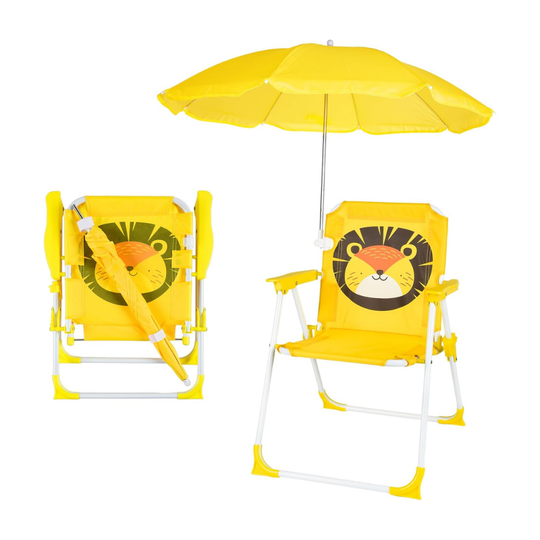 SunnySeat – Opvouwbare Kinder Strandstoel met Parasol
