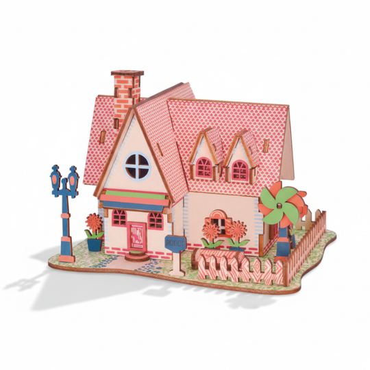SunflowerManor – 3D Houten Bouwpuzzel Villa