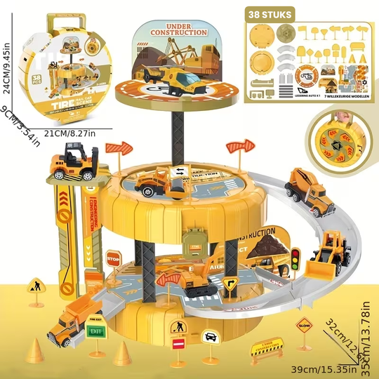 TrackTown™ – 38-delig Parkeergarage & Racebaan Speelset