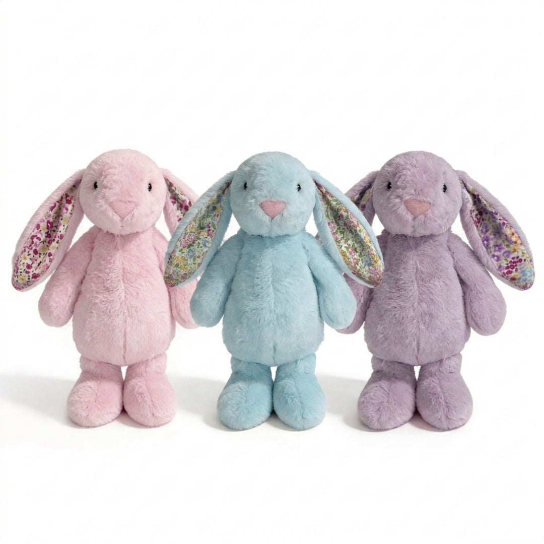 BloomBunny – Konijn Knuffel met Bloemenprint Oren