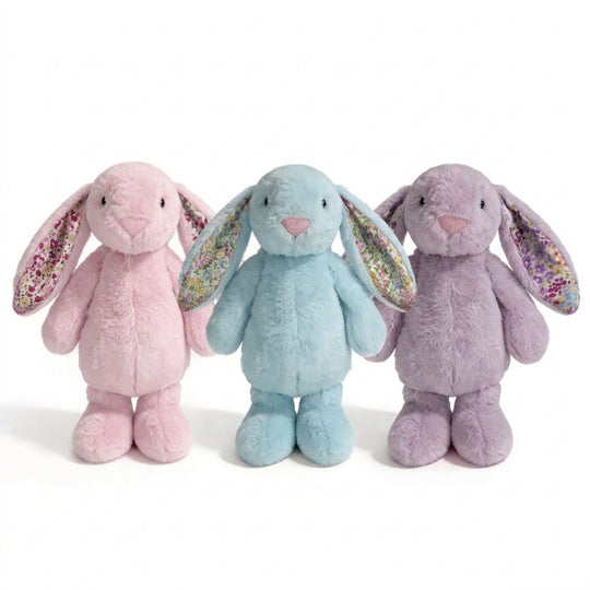 BloomBunny – Konijn Knuffel met Bloemenprint Oren