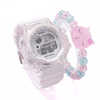 KittyGlow – Digitaal Sporthorloge & Bedelarmband Set