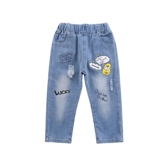 Emilien – Cartoon Print Jeans