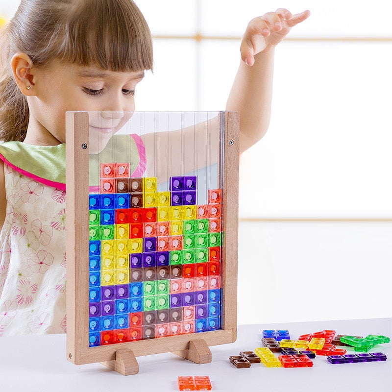 PuzzlePlay™ – 3D Tangram Houten Puzzel & Educatief Bordspel