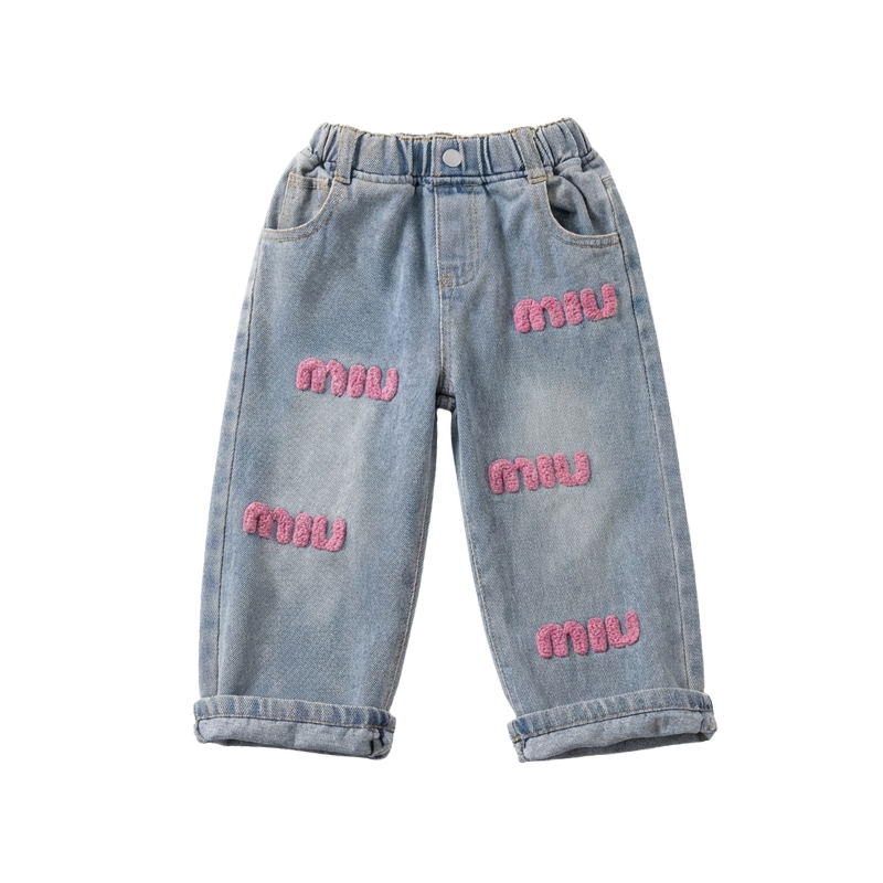 Maelle – Logo Borduur Jeans