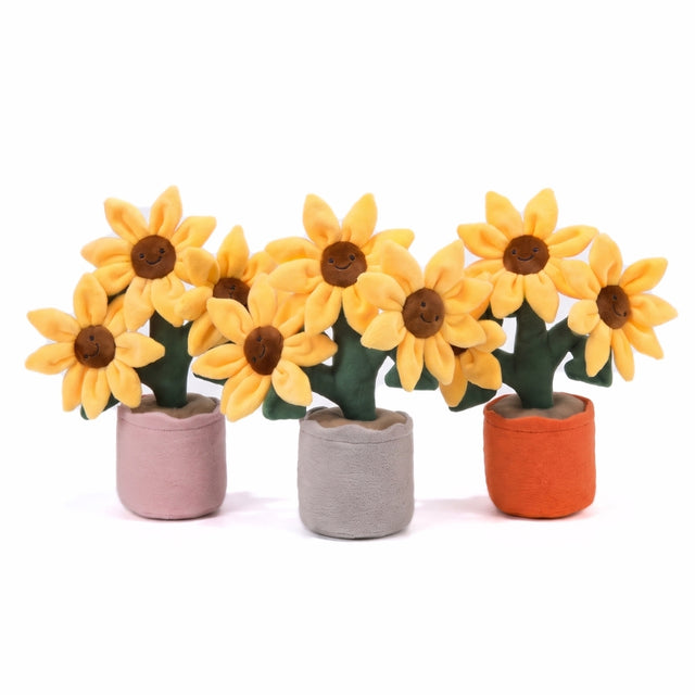 SunnyBloom – Pluche Zonnebloemen in Bloempot