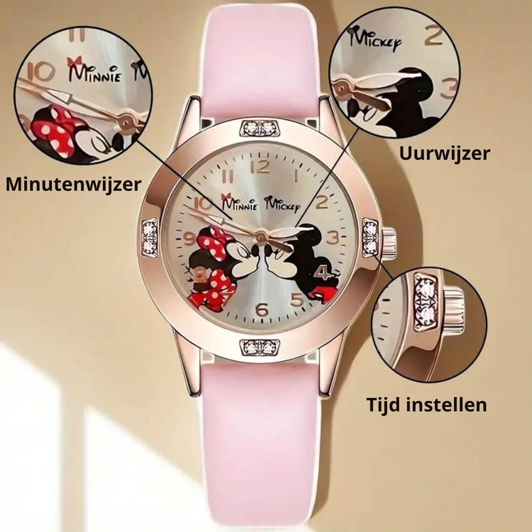StitchTime™ – Stitch & Mickey Minnie Quartz Horloge