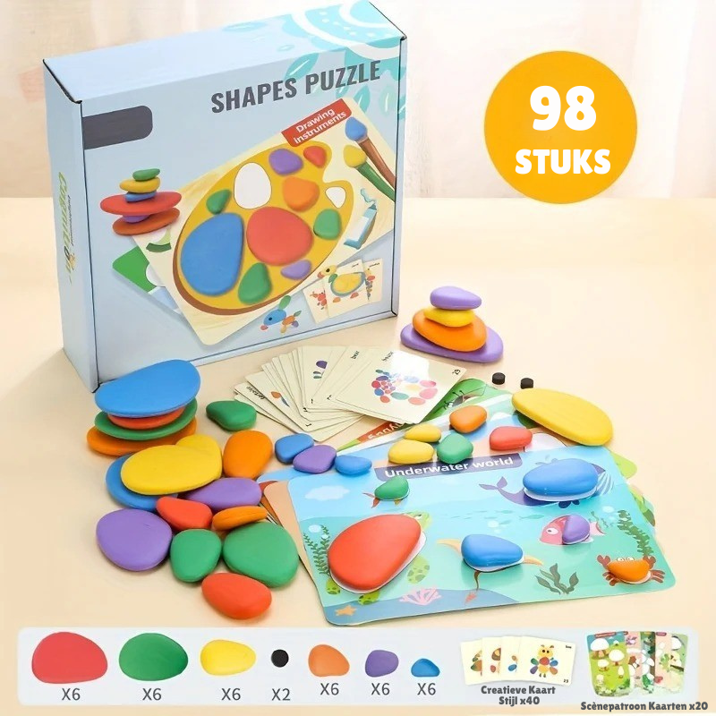 RainbowStack – 56/78/98 stuks Regenboog Stapelstenen Speelset