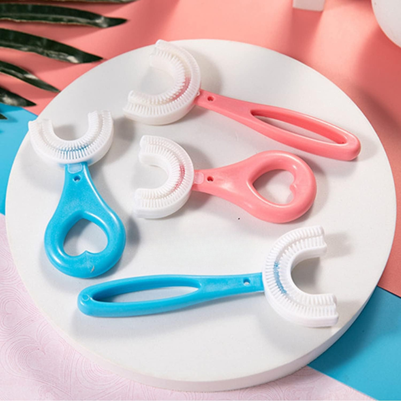 MiloBrush™ – 6 Stuks U-vormige Kindertandenborstels – 360° Siliconen Babyborstels 0–12 Jaar