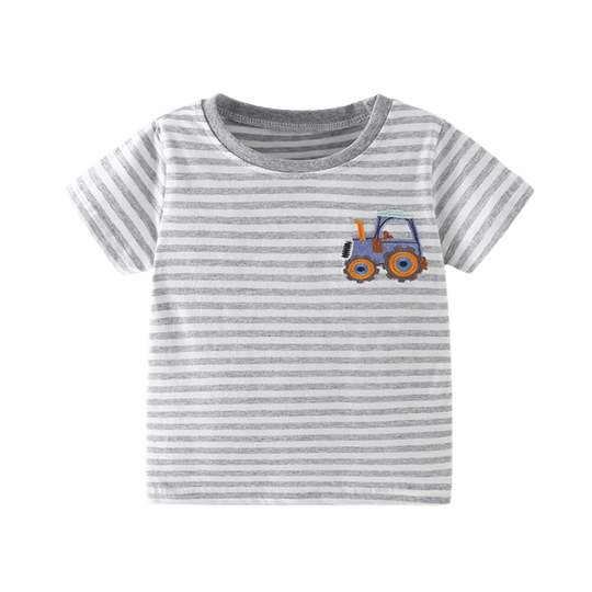 Henrik – Tractor Streep T-shirt