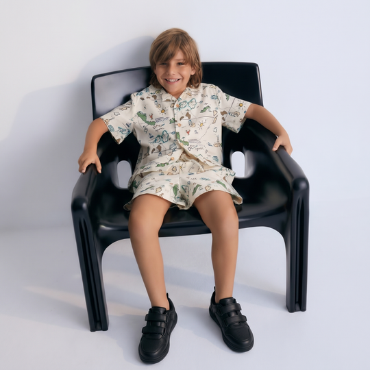 CleanStep – Leren Kinder Sneakers met Klittenband