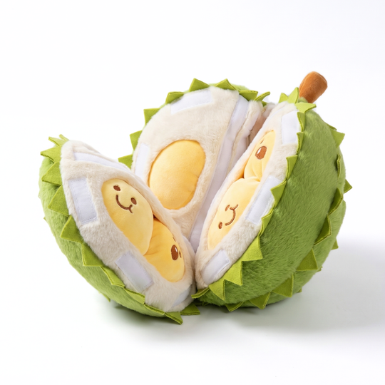 DurianCuddle – Durian Fruit Knuffel met Open Design