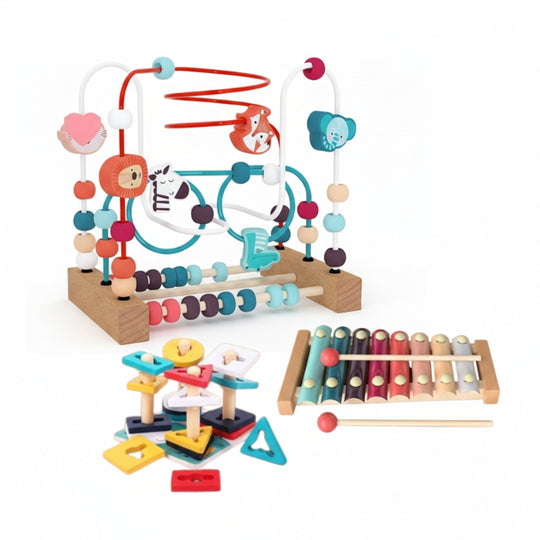 EduForest – 3-delige Houten Speelgoedset