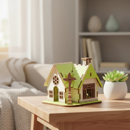 GreenCabin – 3D Houten Bouwpuzzel Blokhut