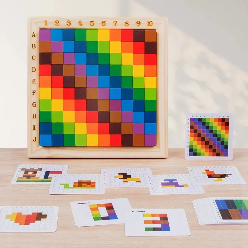 ColorCount™ – Montessori Houten Tel- & Kleuren Speelset voor Kinderen