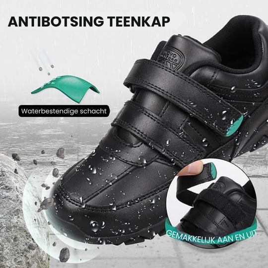 CleanStep – Leren Kinder Sneakers met Klittenband
