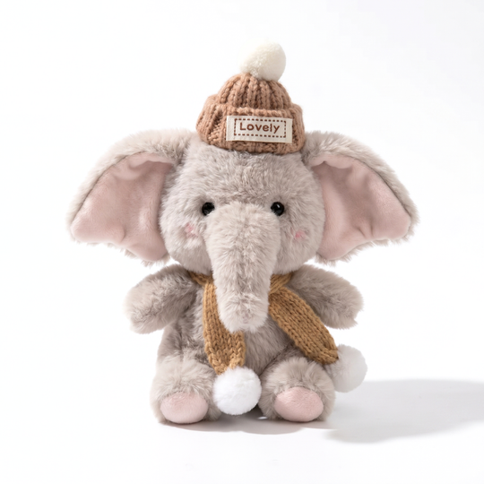 EleCuddle – Winter Olifant Knuffel Sleutelhanger