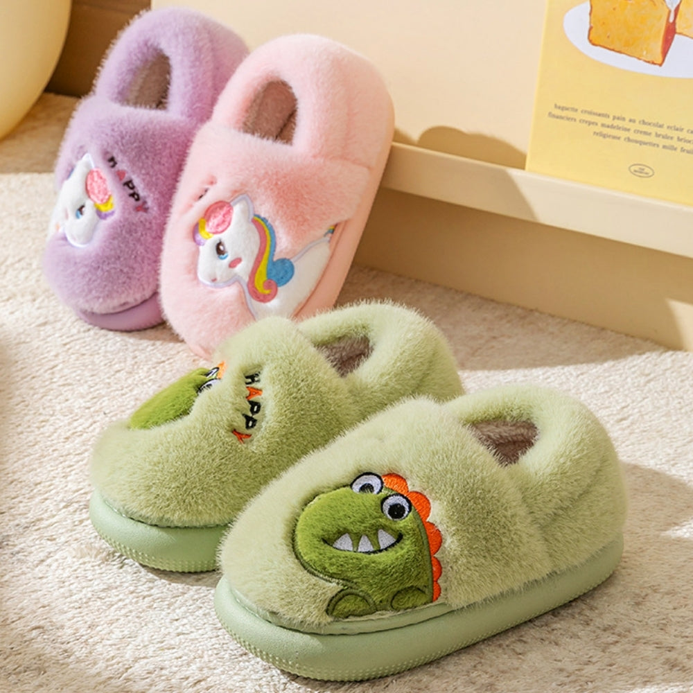 CozyDino – Gevoerde Kinderhuisschoenen