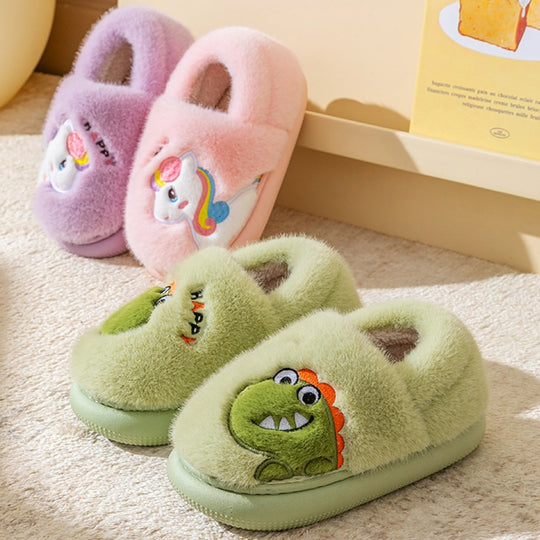 CozyDino – Gevoerde Kinderhuisschoenen