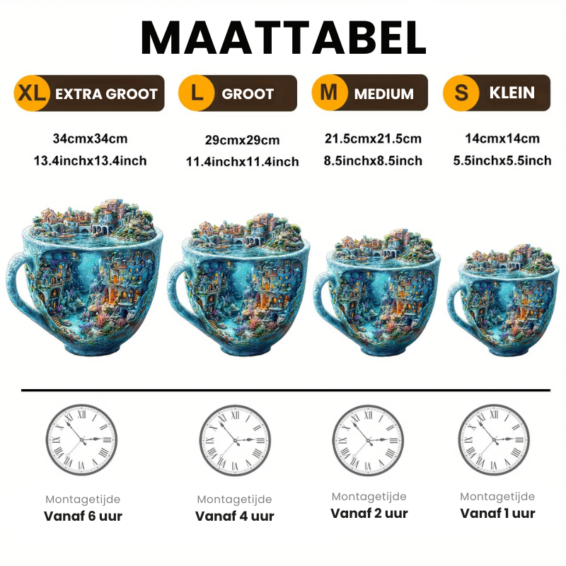AquaMind™ – Ocean Cup Houten Puzzel