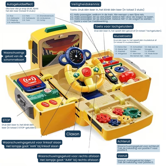 BusDrive™ – Schoolbus Speelgoed met Simulatie Stuur