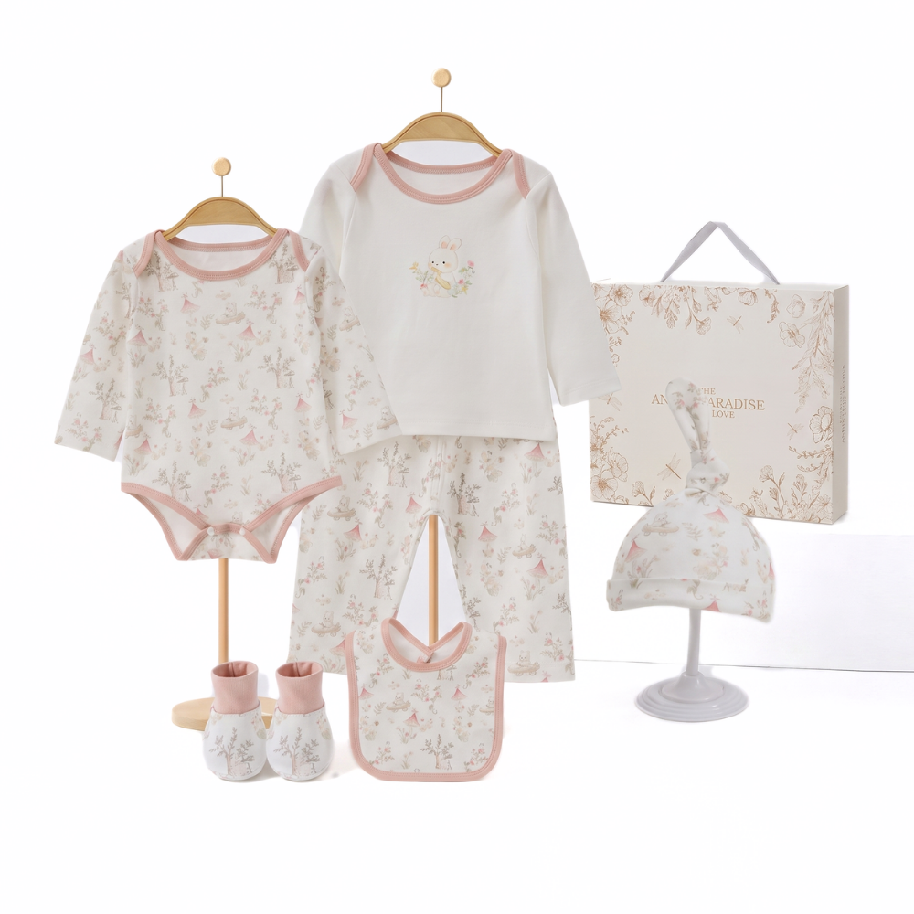 BunnyBloom – Baby Cadeauset van Katoen