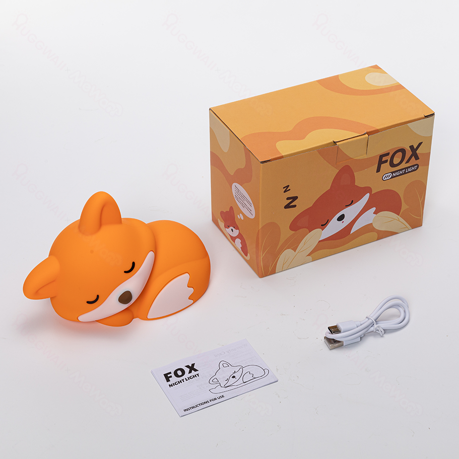 FoxGlow™ – Schattig Squishy Vos LED Nachtlampje – USB Oplaadbaar
