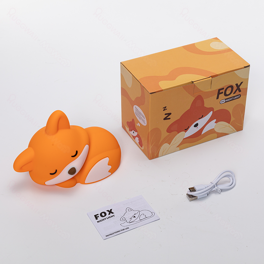 FoxGlow™ – Schattig Squishy Vos LED Nachtlampje – USB Oplaadbaar