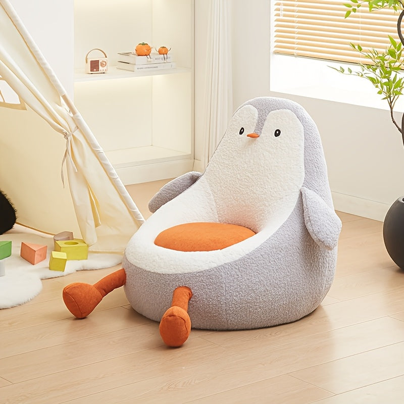 PinguCuddle™ Kinder Pinguïn Sofa – Zachte Pluche Zitstoel voor Peuters (2 jaar+)