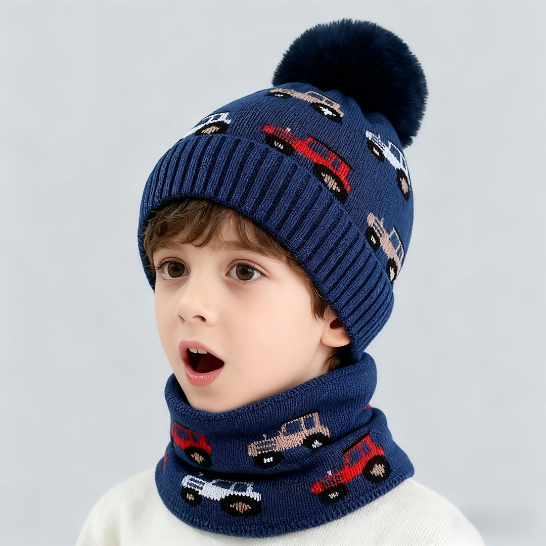 CozyCritterWarm™ – Winter Muts & Sjaal Set voor Kinderen