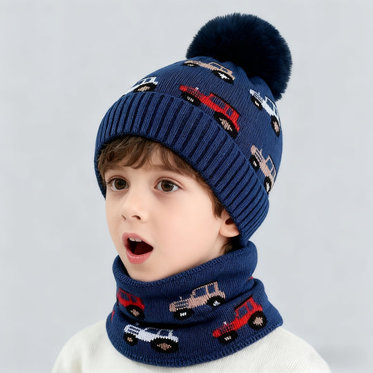 CozyCritterWarm™ – Winter Muts & Sjaal Set voor Kinderen