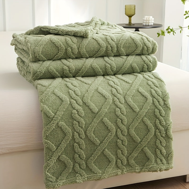KnitCloud™ – 3D Kabelbrei Fleece Deken – Ultrazachte Microfiber Plaid