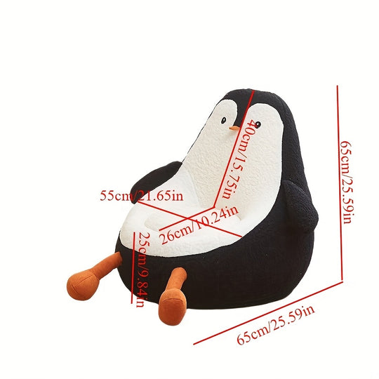 PinguCuddle™ Kinder Pinguïn Sofa – Zachte Pluche Zitstoel voor Peuters (2 jaar+)