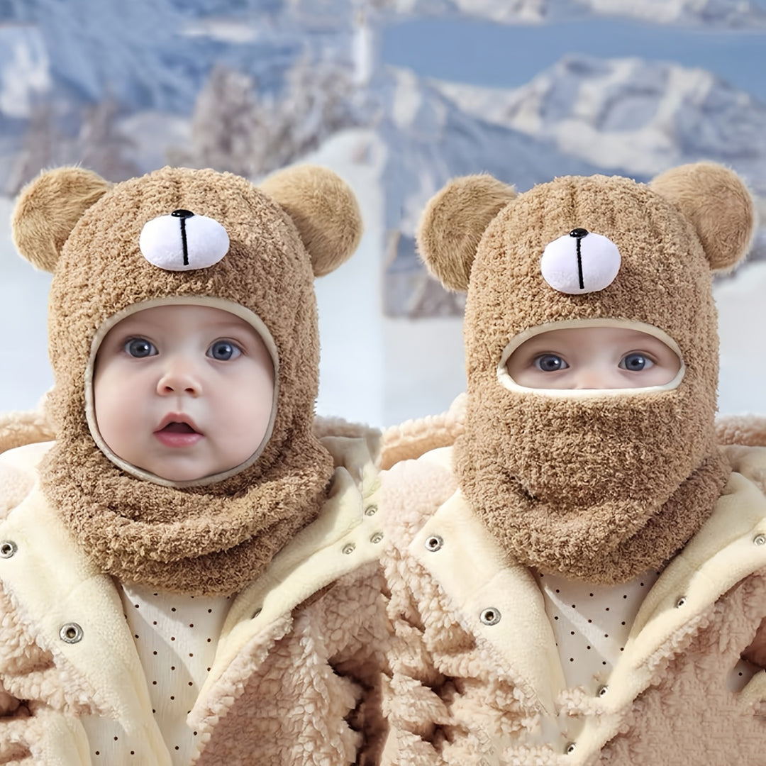 WinterBear™ – Babymuts & Sjaal Set – Hooded Balaclava met Oortjes