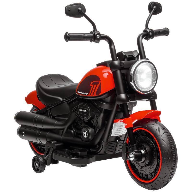 RoadRider™ Speelgoed Motorfiets – Rood/Zwarte Motor met Afneembare Zijwieltjes