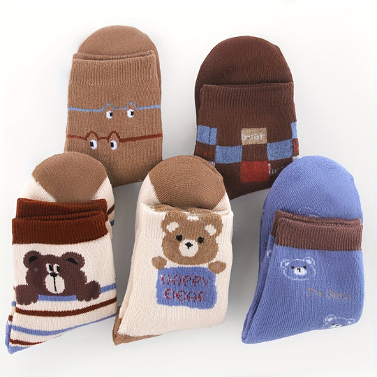 BearWarm™ – 4-Pack Jongens Winter Sokken Set – Dikke Gebreide Sokken