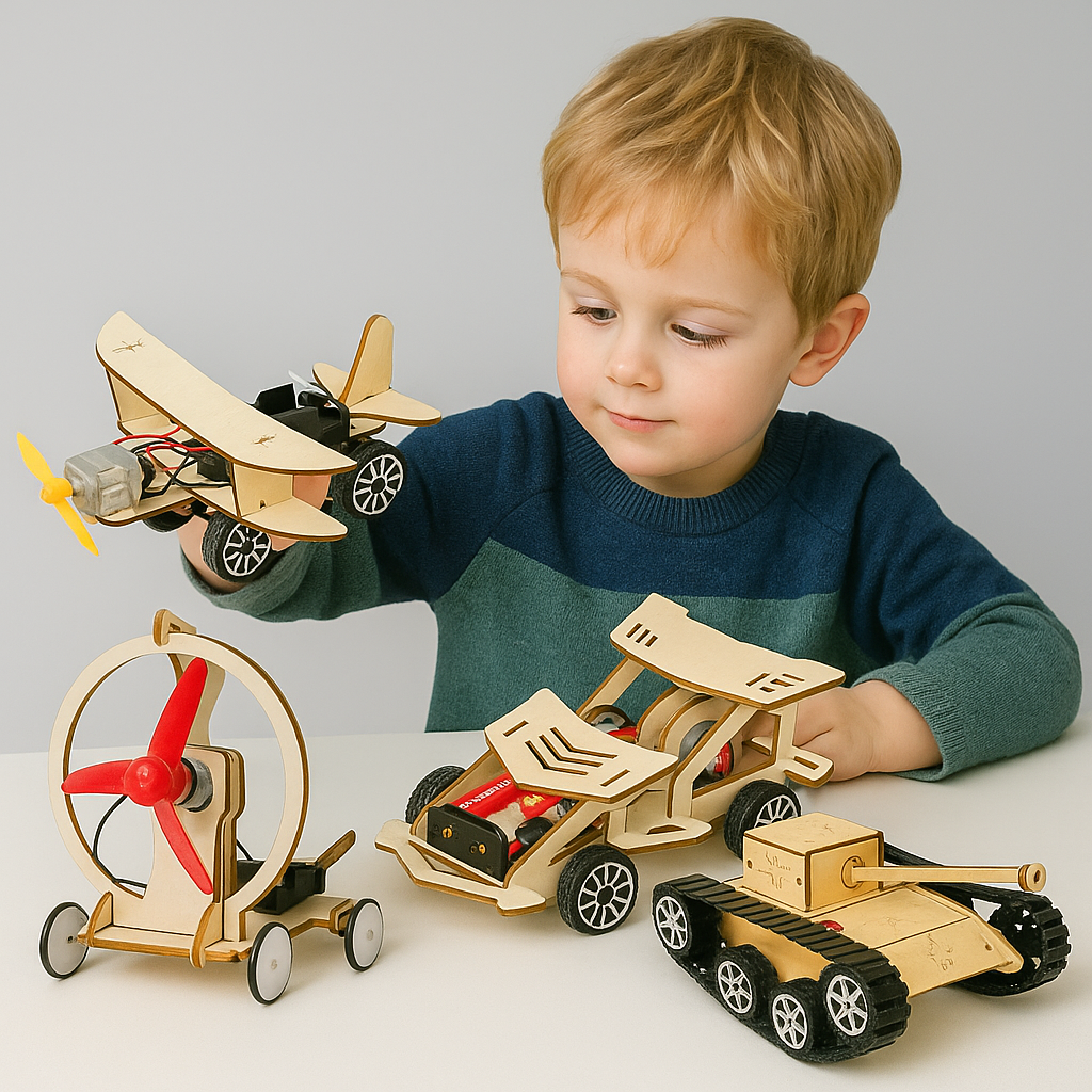 ElectroCraft™ – DIY Elektrische Houten Modelkits – STEM Bouwsets