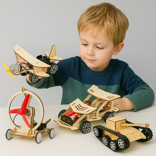 ElectroCraft™ – DIY Elektrische Houten Modelkits – STEM Bouwsets