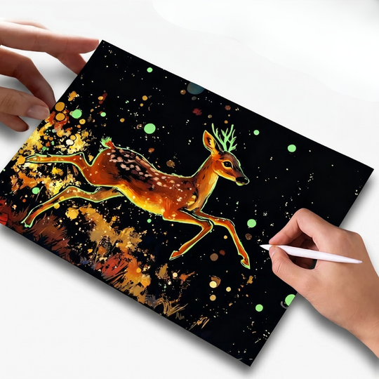 LumiGlow – Glow-in-the-dark Kraskaarten Set