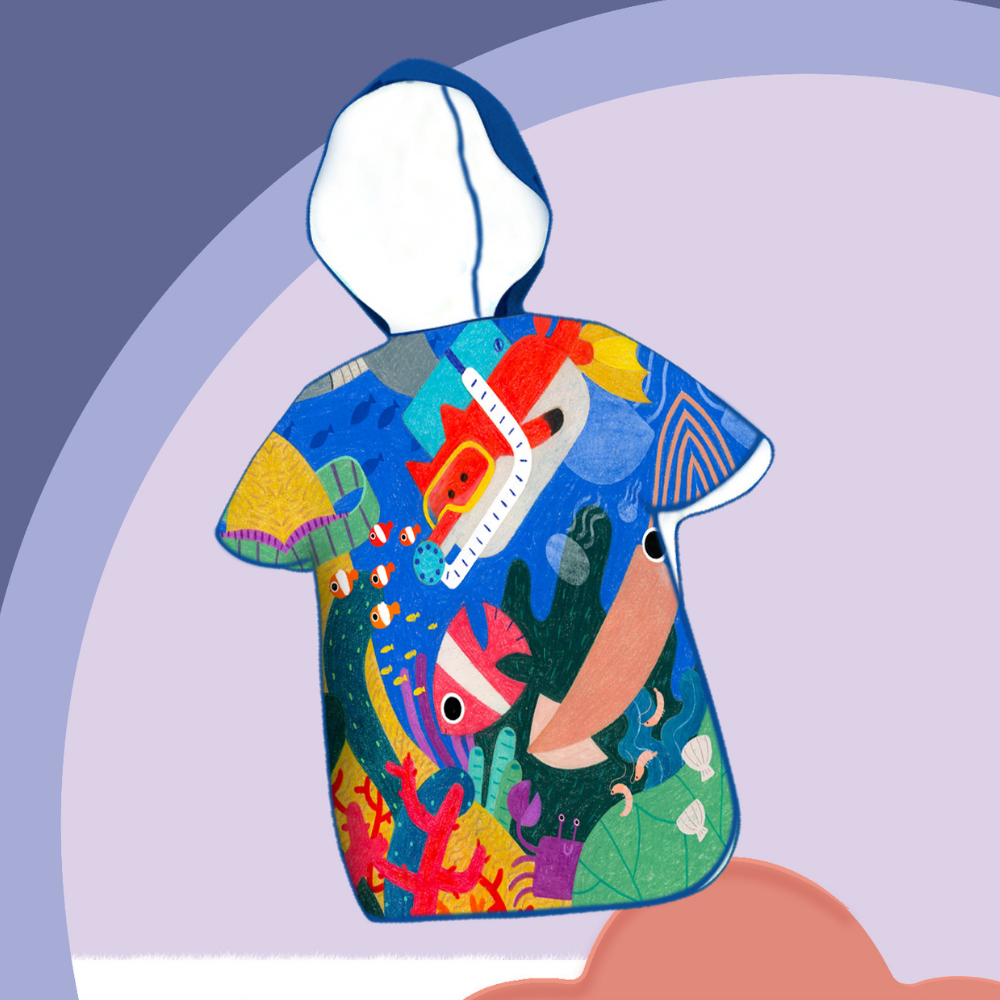 SunnyWrap – Microvezel Strandponcho voor Kinderen