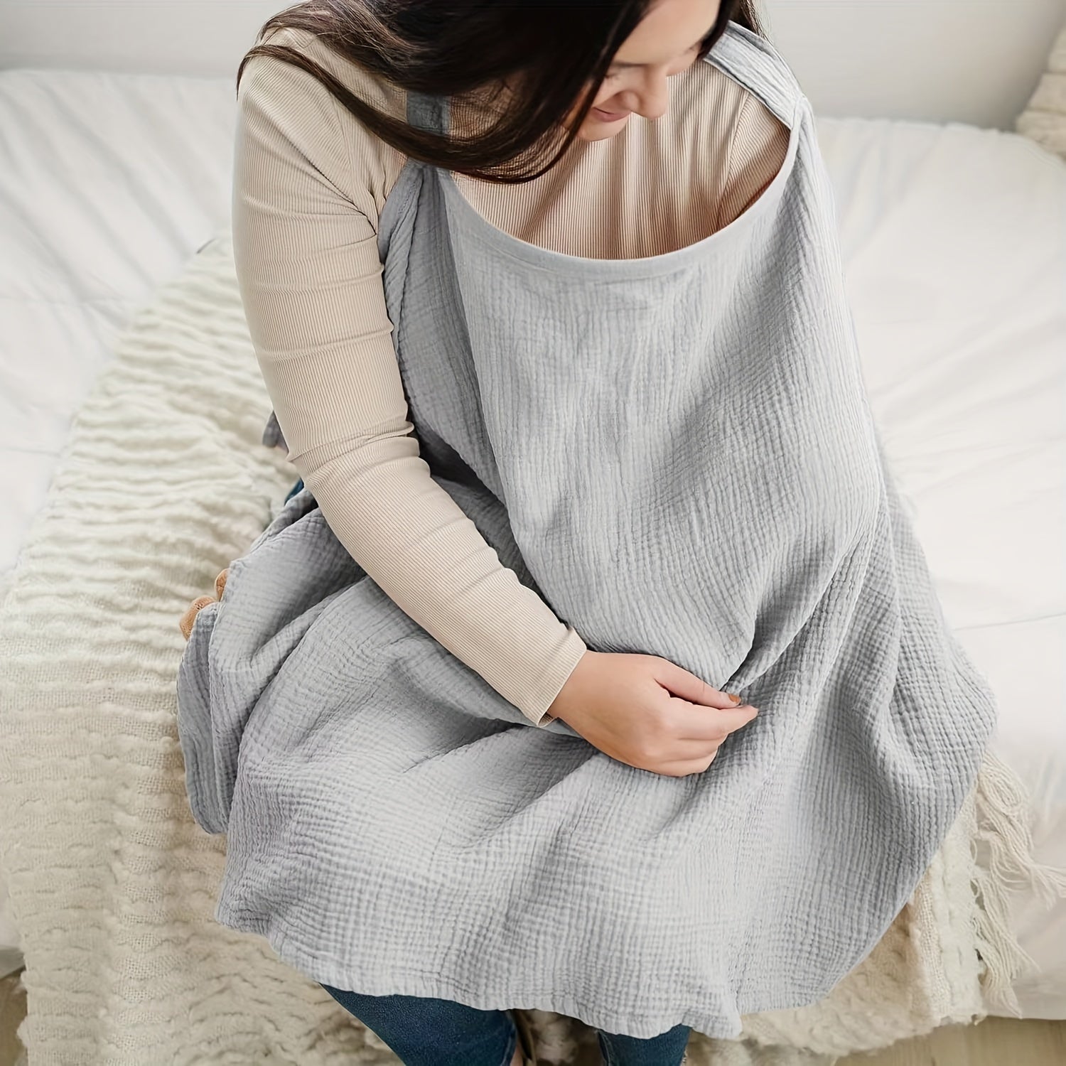 Ademend & Comfortabel Borstvoedingssjaal Katoen – NurtureCover™