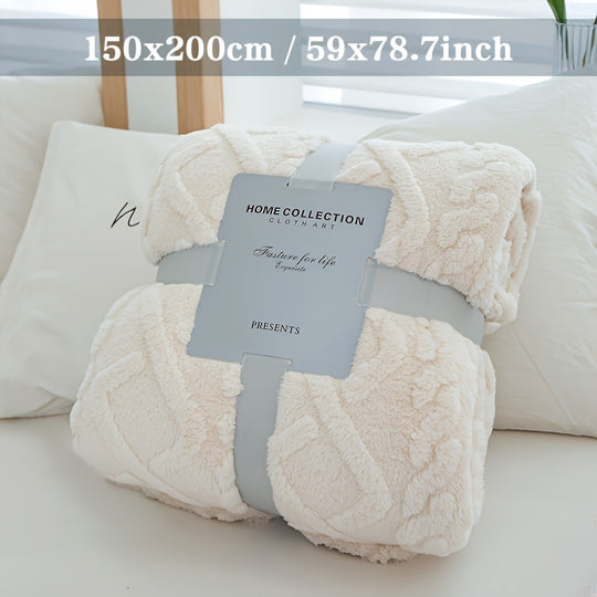 KnitCloud™ – 3D Kabelbrei Fleece Deken – Ultrazachte Microfiber Plaid