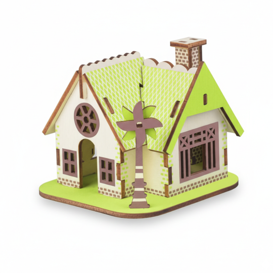 GreenCabin – 3D Houten Bouwpuzzel Blokhut