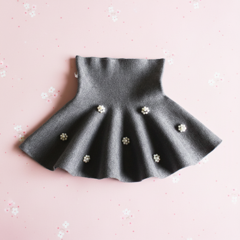 Perlette kinder rok pareldetail - Milo & Moon