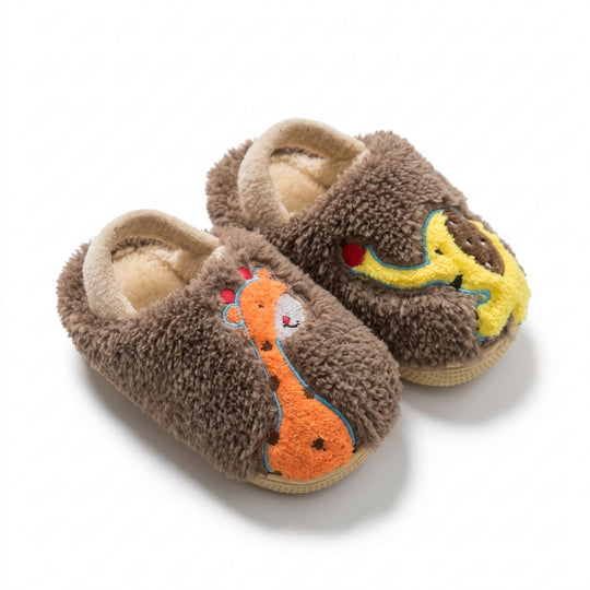DinoStep – Pluche Kinderpantoffels met Dinosaurusdesign