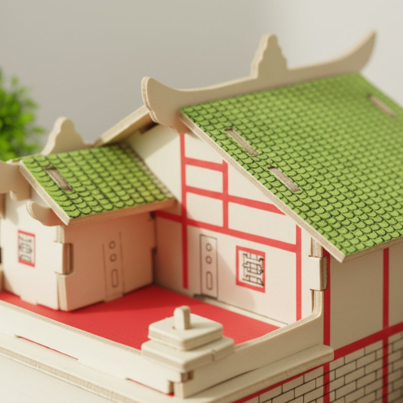 HiddenHouse – 3D Houten Bouwpuzzel Huis