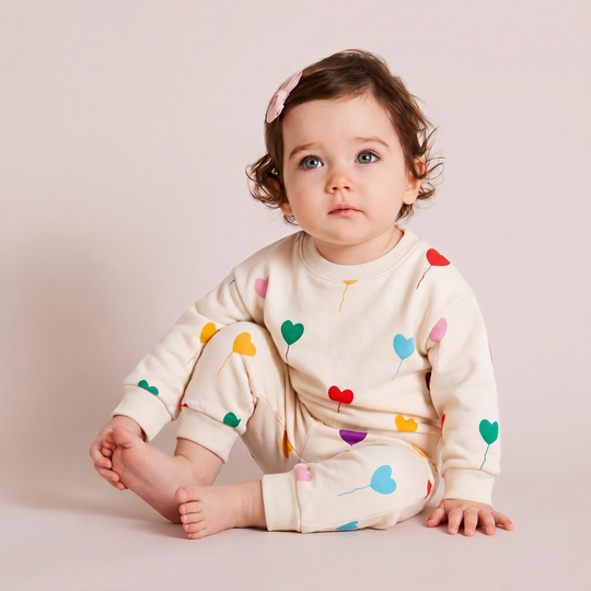 CozyHearts – Baby Trainingspak met Hartjesprint
