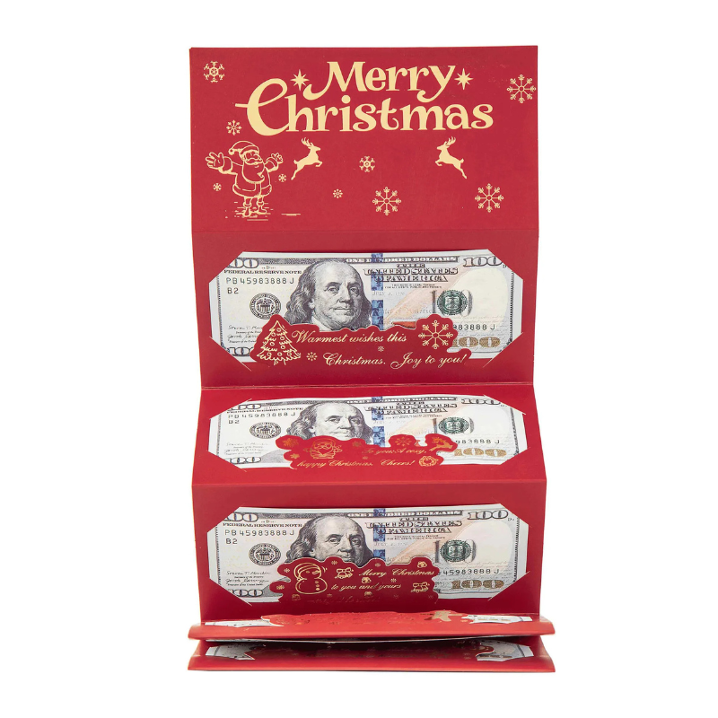 HolidayGift™ – Luxe Kerst-envelop met Satijnen Strik