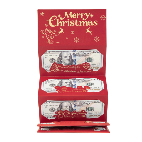 HolidayGift™ – Luxe Kerst-envelop met Satijnen Strik