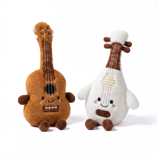 StringCuddle – Gitaar & Pipa Knuffel van Zacht Pluche